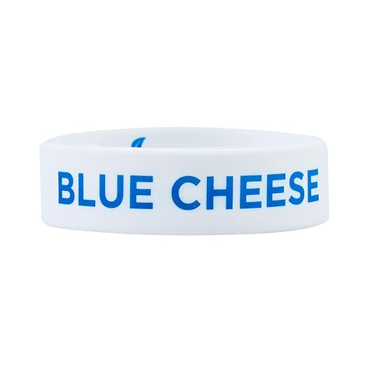 Restaurantware Silicone Squeeze Bottle Band 10 Count 2.75 Inch Dishwasher Safe Condiment Identification Band, Blue Cheese White Non-Slip Label Band for Condiment Labeling at Restaurants, Food Trucks