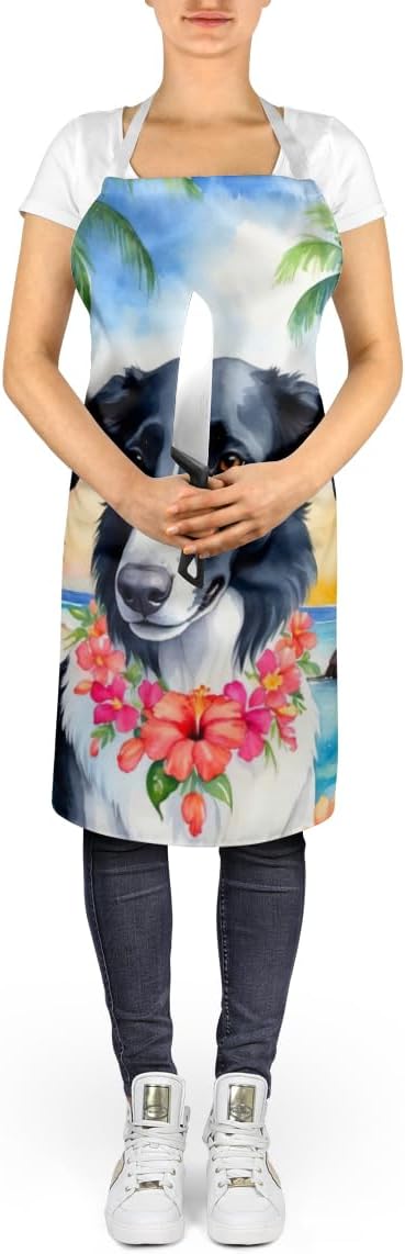 Caroline's Treasures Borzoi Luau Apron Cooking Kitchen Server Baking Crafts Gardening for Adult Women Men, Unisex, Large, Multicolor