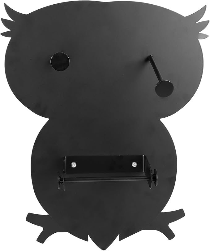 BESPORTBLE Owl-Shaped Iron Tissue Rack Paper Towel Holder with Smooth Finish Space-Saving Bathroom and Kitchen Storage Stand for Home Office Decor