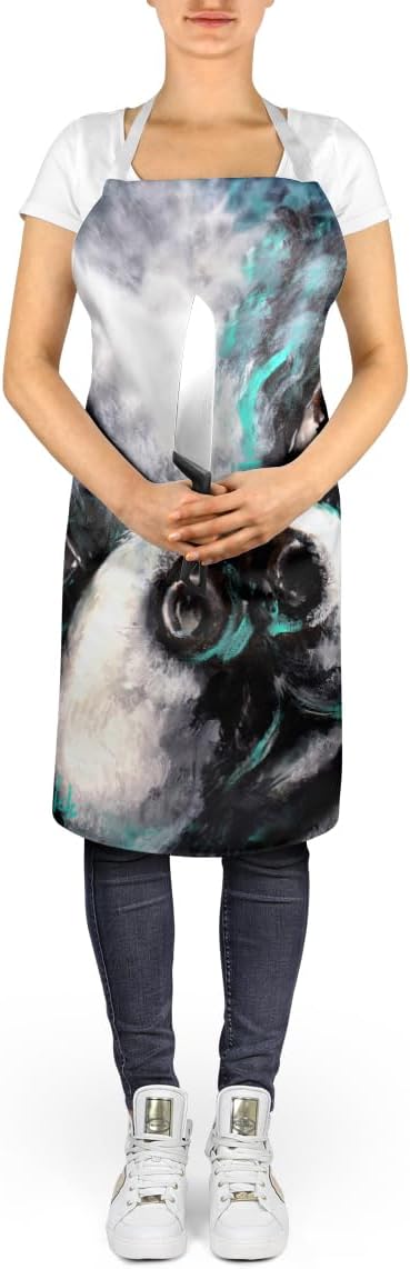 Caroline's Treasures Boston Terrier Pretty Please Apron Cooking Kitchen Server Baking Crafts Gardening for Adult Women Men, Unisex, Large, Multicolor