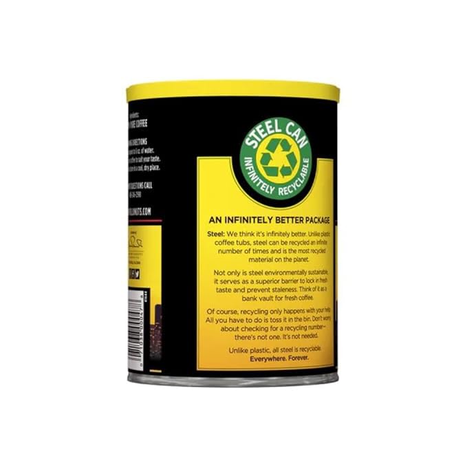 Chock Full o' Nuts Heavenly Original Ground Coffee – Premium Beans in Recyclable Steel Can – Rich Flavor & Aroma, Medium Roast – Perfect for Drip, Pour-Over, Percolator – 11.3 Oz Can
