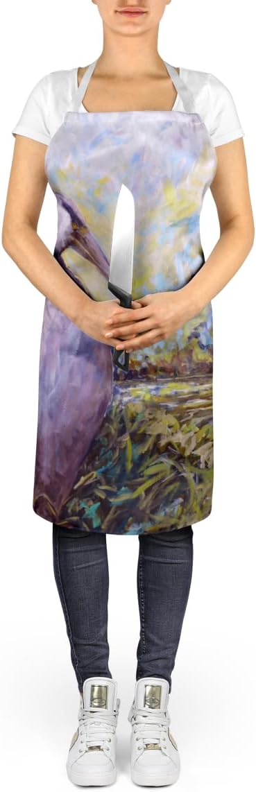 Caroline's Treasures Heron in the Swamp Apron Cooking Kitchen Server Baking Crafts Gardening for Adult Women Men, Unisex, Large, Multicolor