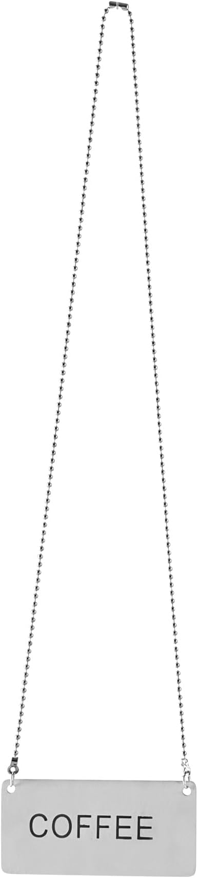 Restaurantware 26 Inches Chafer Urn Chain and 3.5 x 1.6 Inch "Coffee" Label - 12 Count - Met Lux Stainless Steel Chafing Dish Accessory, Durable, Easy to Use - Label for Catering, Buffet