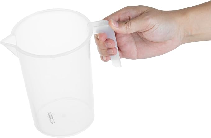 Restaurantware Measuring Cup, 1 Quart Pack of 1 Conical Spout Liquid Scaling Vessel Embossed Ml and Oz Graduations, Clear Plastic Measuring Cup with Handle, For Cooking Baking For Oil Flour