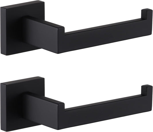KOKOSIRI Black Toilet Paper Holders Bathroom Toilet Paper Roll Holder SUS304 Stainless Steel Contemporary Wall Mounted, 2 Pack, B2003BK-P2
