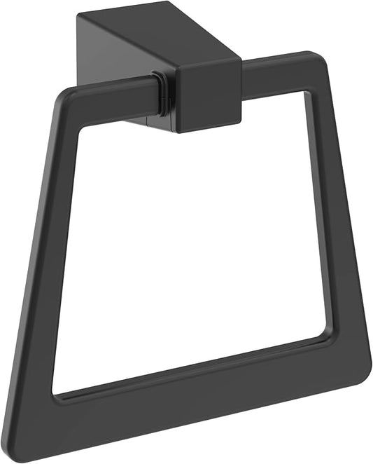 Amerock BH36002MB | Matte Black Towel Bar | 6-13/16 in (173 mm) Length Towel Holder | Blackrock | Hand Towel Holder for Bathroom Wall | Small Kitchen | Bath Accessories