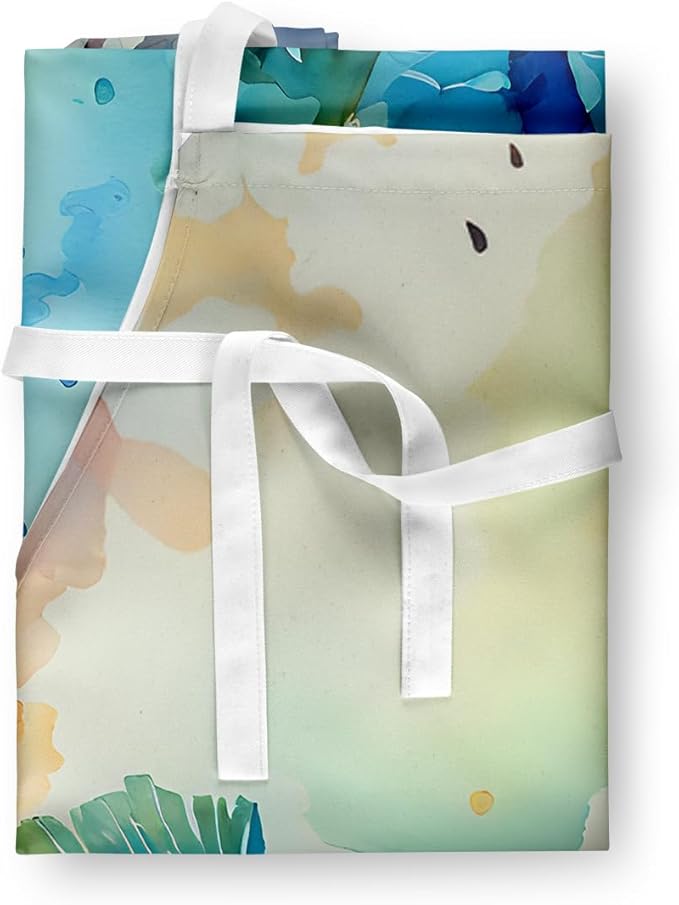 Caroline's Treasures Seahorses Apron Cooking Kitchen Server Baking Crafts Gardening for Adult Women Men, Unisex, Large, Multicolor
