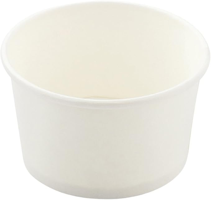 Restaurantware White 3 Count To Go Cup Disposable 3 x 3 x 1.8 Inches Paper Mini Cup Grease-Resistant Cup Recyclable Durable Design