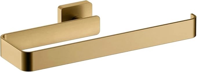 KIBI Blaze 10-Inch Bathroom Towel Bar – Solid Brass, Wall Mounted Hand Towel Holder, Sleek Modern Design, Rust-Resistant, Perfect for Bathroom, Vanity & Kitchen Sink Area (Brushed Brass) (KBA16)
