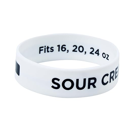 Restaurantware Silicone Squeeze Bottle Bands 1 Count 2.75 Inch Dishwasher Safe Condiment Identification Band, Sour Cream White Non-Slip Label Band for Condiment Labeling at Restaurants, Food Trucks