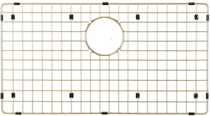 Starstar Sinks Protector Matte Gold 304 Stainless Steel Kitchen Sink Bottom Grid, Rack (26 x 14)