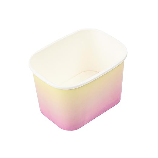 Coppetta 12 Ounce Dessert Cups, 200 Greaseproof Ice Cream Cups - Lids Sold Separately, For Hot And Cold Foods, Orange And Blue Ombre Paper Yogurt Bowls, Disposable, Sturdy - Restaurantware