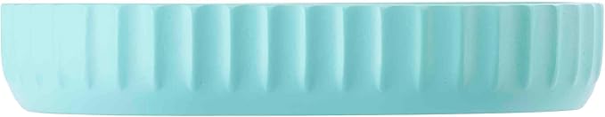 IZOD - Soap Dish, Resin Countertop Bathroom Accessories, Dorm Room Essentials, Striped Bathroom Decor (Clubhouse Collection, Aqua)