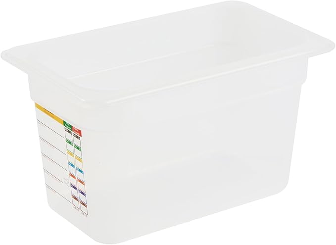 Restaurantware Food Storage Container 10 Pack of 10.3 x 6.2 x 5.9 Inches Plastic Stackable Storage Box White Reusable Label Container Dishwasher Safe For Restaurants And Kitchens