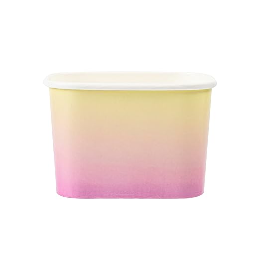 Coppetta 12 Ounce Dessert Cups, 200 Greaseproof Ice Cream Cups - Lids Sold Separately, For Hot And Cold Foods, Orange And Blue Ombre Paper Yogurt Bowls, Disposable, Sturdy - Restaurantware