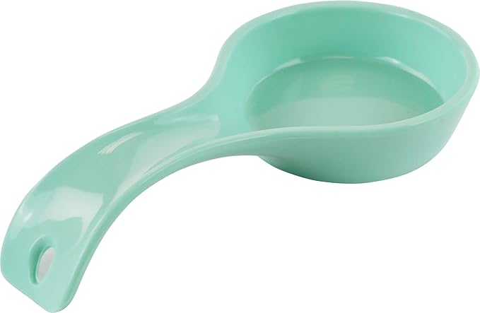 Reston Lloyd Kitchen Counter Utensil Spoon Rest, Ladles, Spaghetti Forks, & Spatulas, Durable BPA-Free Plastic – Dishwasher Safe, Décor, Space Saving Hanging Hole on Handle, Seafoam