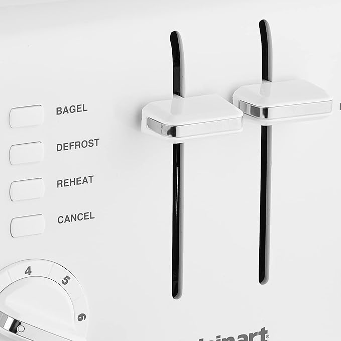 Cuisinart 4-Slice Compact Plastic Toaster, White, CPT-142P1