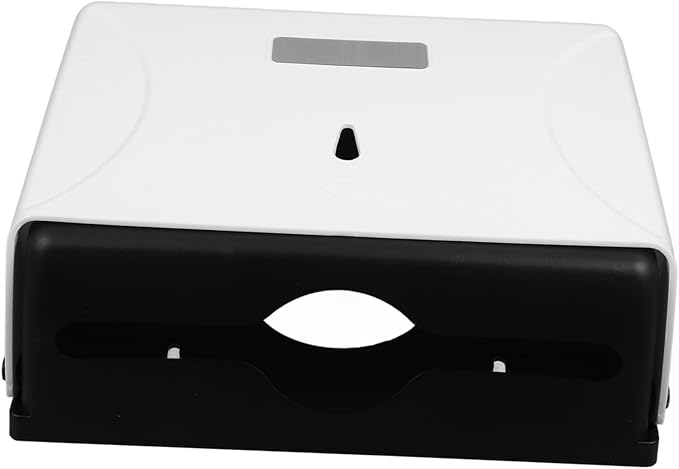 SOLUSTRE Wall-Mounted Paper Towel Dispenser High Capacity Holder for Bathroom Kitchen Office Commercial Spaces Touchless Design White Finish Accommodates Paper Towels