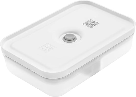 ZWILLING Fresh & Save Plastic Flat Lunch Box, Airtight Container, Meal Prep, BPA-Free, Grey, Semitransparent - Large