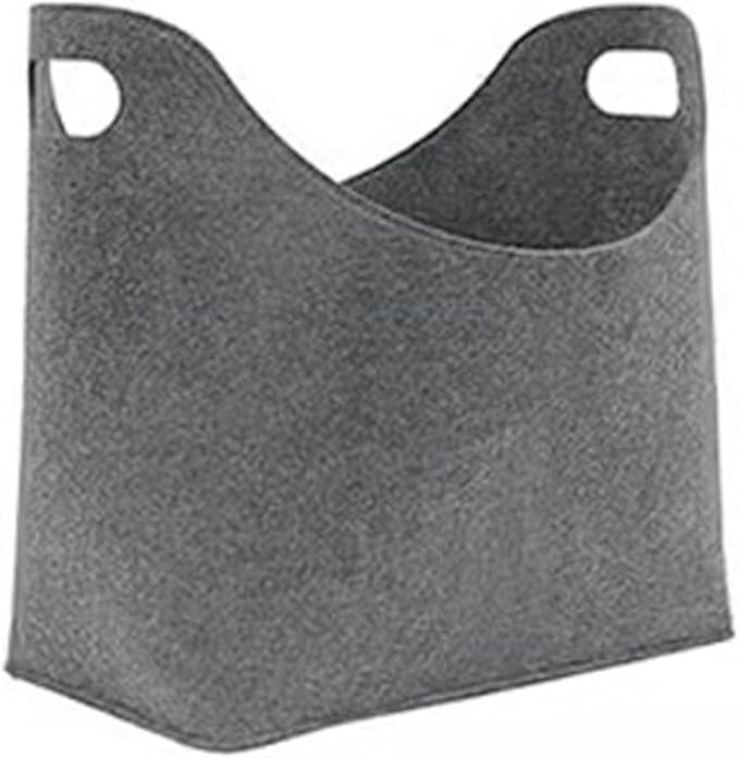 Felt Bags Firewood Basket with Handles Felt Log Storage Basket for Shopping Newspapers GreyDecor