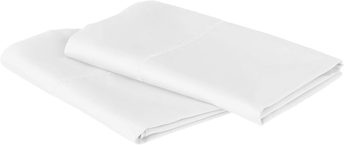 Pointehaven 410SPCWH 410TC Long Staple Cotton Pillow Cases Pair,White,Standard