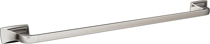 Amerock BH36014G10 | Brushed Nickel Towel Bar | 24 in (610 mm) Towel Rack | Highland Ridge | Bathroom Towel Holder | Bathroom Hardware | Bath Accessories