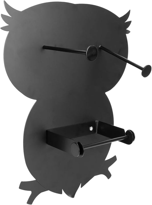Lovely Owl Tissue Stand Paper Towel Holder Bathroom Toilet Paper Storage Rack for Home Office Kitchen Decor Easy Extract and Multi-use Organizer