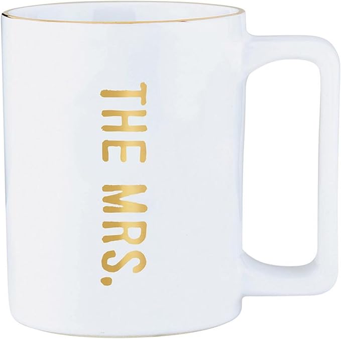 Santa Barbara Design Studio Wedding Gifts Gold Foil Ceramic Coffee Mug, 16-Ounce, The Mrs