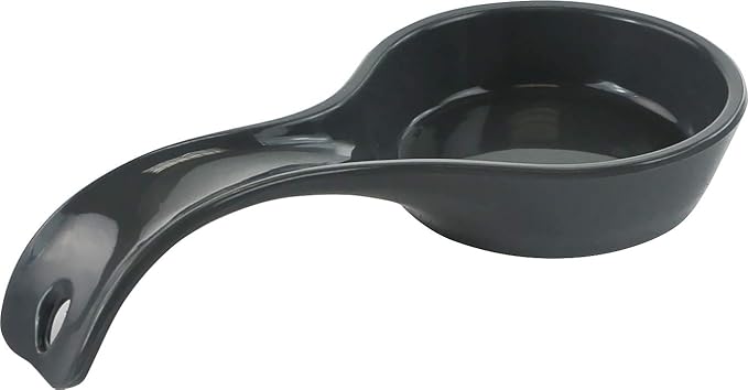 Reston Lloyd Kitchen Counter Utensil Spoon Rest, Ladles, Spaghetti Forks, & Spatulas, Durable BPA-Free Plastic – Dishwasher Safe, Décor, Space Saving Hanging Hole on Handle, Charcoal