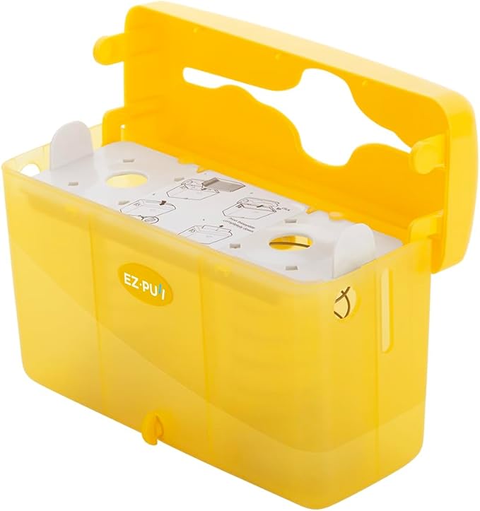 EZbrnd Countertop SLIMFOLD Hand Towel Dispenser for Kitchen/Bathroom/Office/RV/Airbnb, Guest Towel Holder, Sunburst Yellow