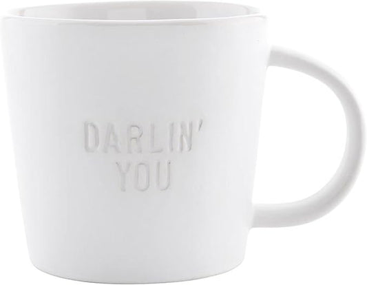 Santa Barbara Design Studio Gift Coffee Mugs Tall Debossed Matte Ceramic Coffee or Tea Cup, 14-Ounce, Darlin' You