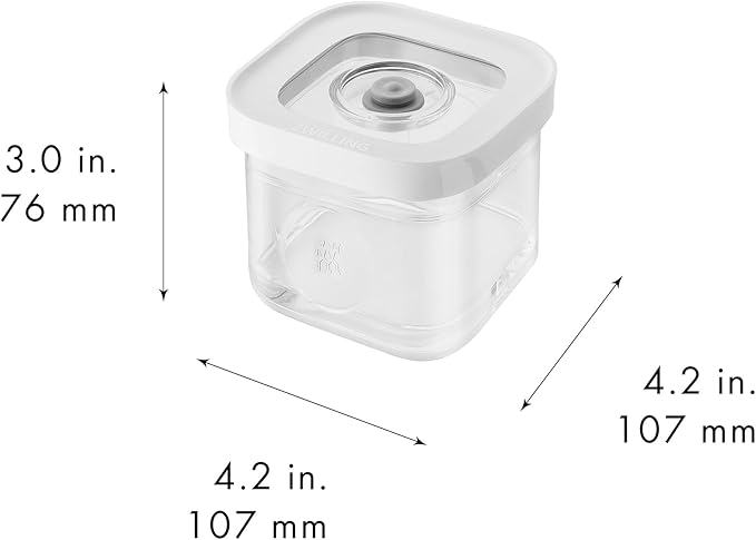 ZWILLING Fresh & Save Cube Box, Plastic, Airtight Dry Food Storage Container, Small Cube, S Container, .34-qt