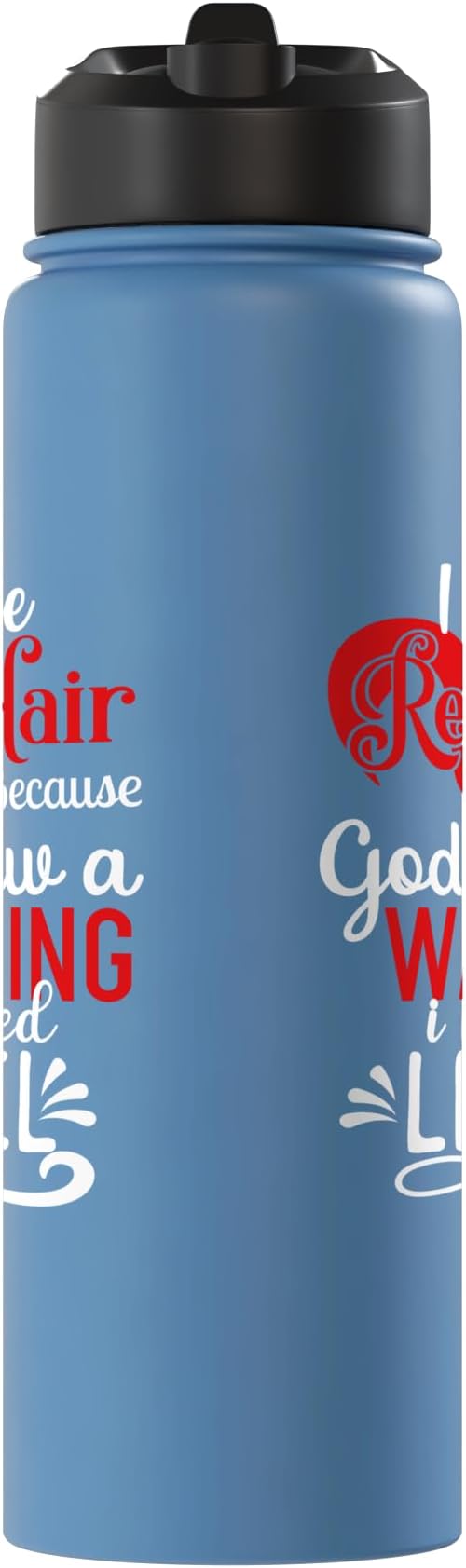 i have red hair because god knew i needed a warning label Stainless Steel Insulated Water Bottle
