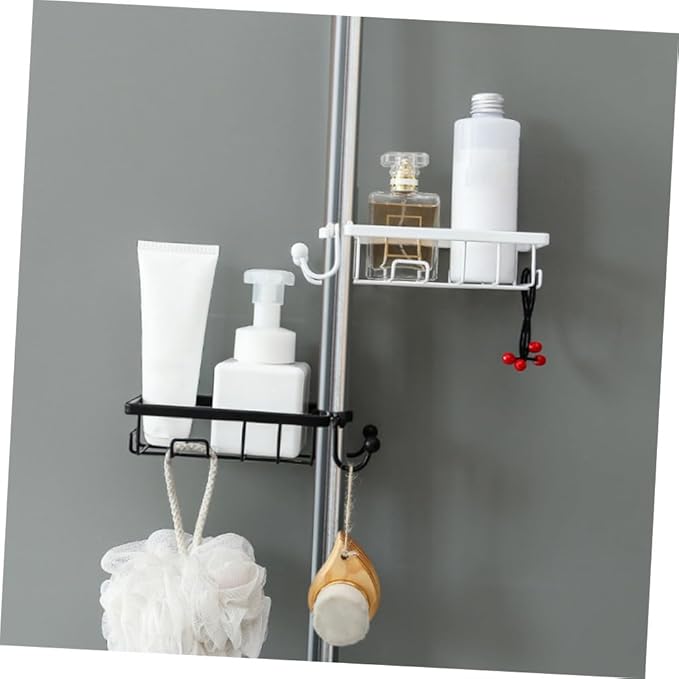 Faucet Clamp Sponge Holder Kitchen Sink Organizer with Wire Rack and Hooks Plastic Iron Dishcloth Storage for Dry Soap and Sponge Easy Install No Drilling White