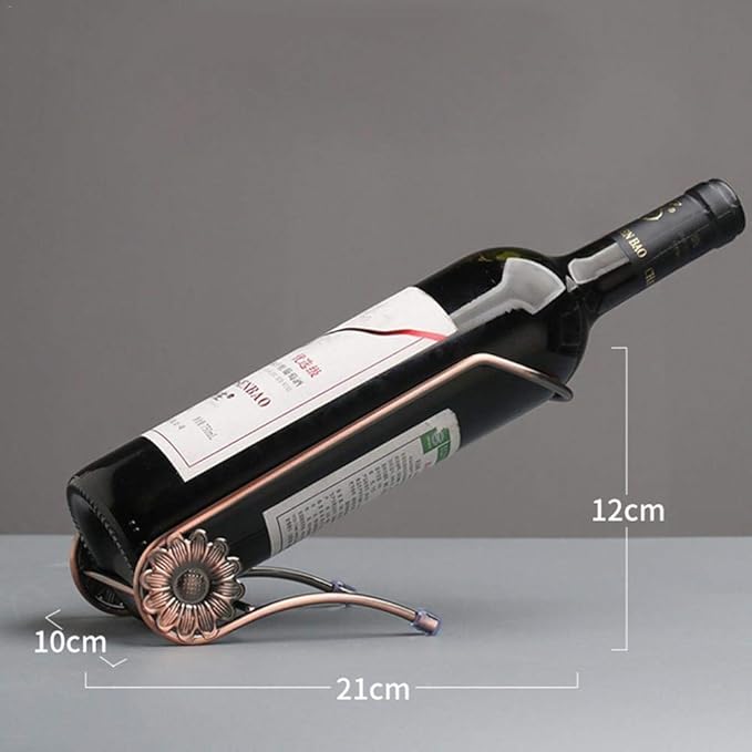 Wrought Iron Wine Rack Home Wine Bottle Cabinet Decorative Ornaments Wine Shelf Stand for Bar Kitchen Basement