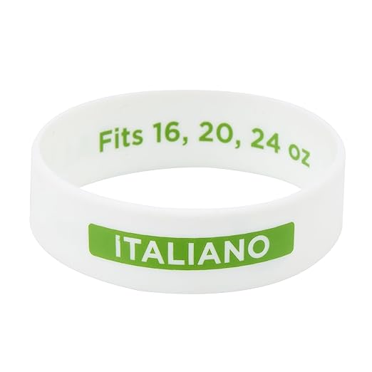 Restaurantware Silicone Squeeze Bottle Band 10 Count 2.75 Inch Dishwasher Safe Condiment Identification Band, Italian White Non-Slip Label Band for Condiment Labeling at Restaurants, Food Trucks