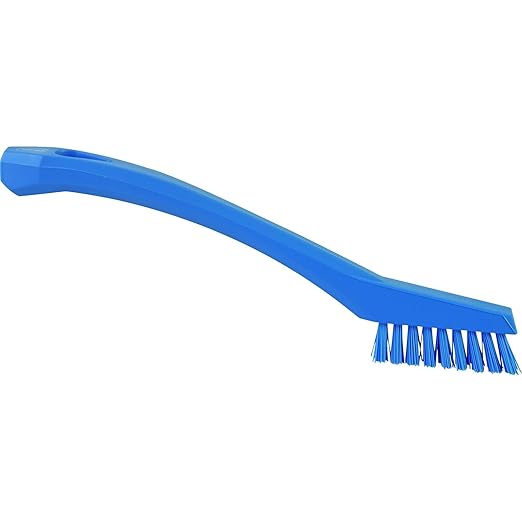 Vikan 44013 Brush,Detail,Stiff,9" x .5",PP/PBT,Blue