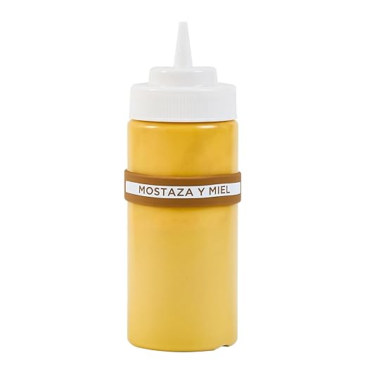 Restaurantware Silicone Squeeze Bottle Band 10 Count 2.75 Inch Dishwasher Safe Condiment Identification Band, Honey Mustard Brown Non-Slip Label Band for Condiment Labeling at Restaurants, Food Trucks