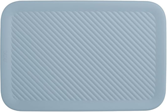 Superio Ribbed Collection Lid for Decorative Plastic Basket Open Home Storage Bins Organizer Baskets, Medium Blue - for Organizing Closet Storage Bins for Shelves Drawer Shelf 5 Liter