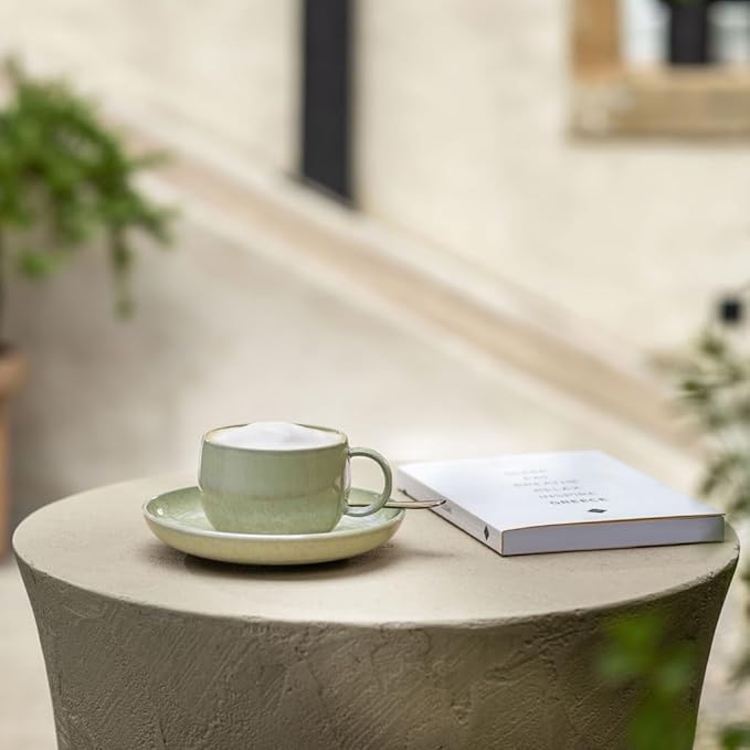 like. by Villeroy & Boch Perlemor Alga coffee cup saucer, 16 cm Ø, green