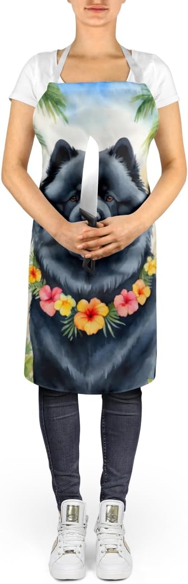 Caroline's Treasures Chow Chow Luau Apron Cooking Kitchen Server Baking Crafts Gardening for Adult Women Men, Unisex, Large, Multicolor