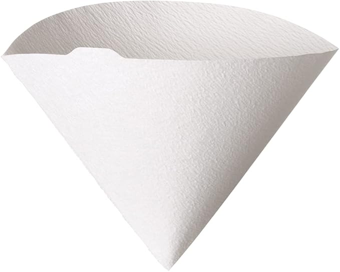 Hario V60 02 Plastic Dripper and 100 Count 02 Size White Paper Filters