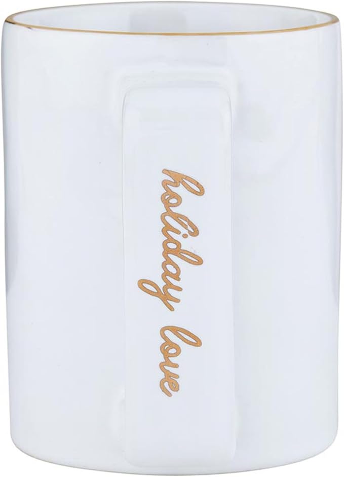 Santa Barbara Design Studio Holiday Ceramic Mug with Gold Foil Detail, 16-Ounces, Holiday Love