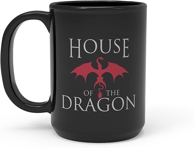 Zak Designs House of the Dragon Unique Color Change Ceramic Coffee Mug for Hot Drinks, Collectible Keepsake (15 oz, Targaryen)