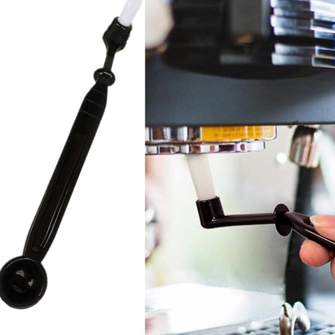 Coffee Machine Cleaning Brush Set, 2 Pieces Espresso Cleaner Brushes with Spoon Tool - Group Head Brush,Small Nylon Stainless Steel Bristles Brush for Grinders Home Kitchen Accessories