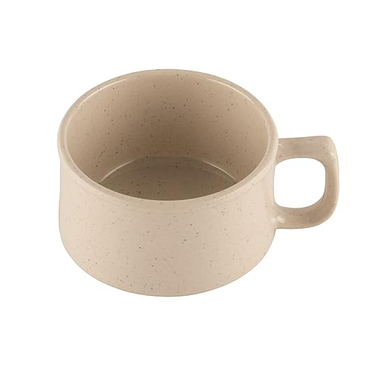 G.E.T. BF-080-S Melamine Shatter-Resistant Mug/Coffee Cup, 11 Ounce, Sandstone (Set of 12)