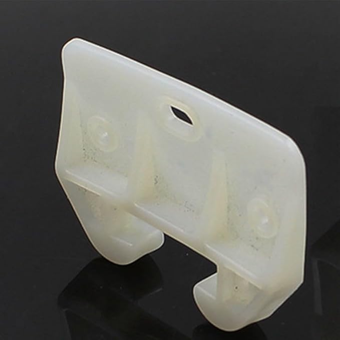 10 Pack White Drawer Guide Bottom Replacement Parts Dresser Cabinet Wardrobe Kitchen Furniture Repair Kit Smooth Sliding 2.28x1.61in