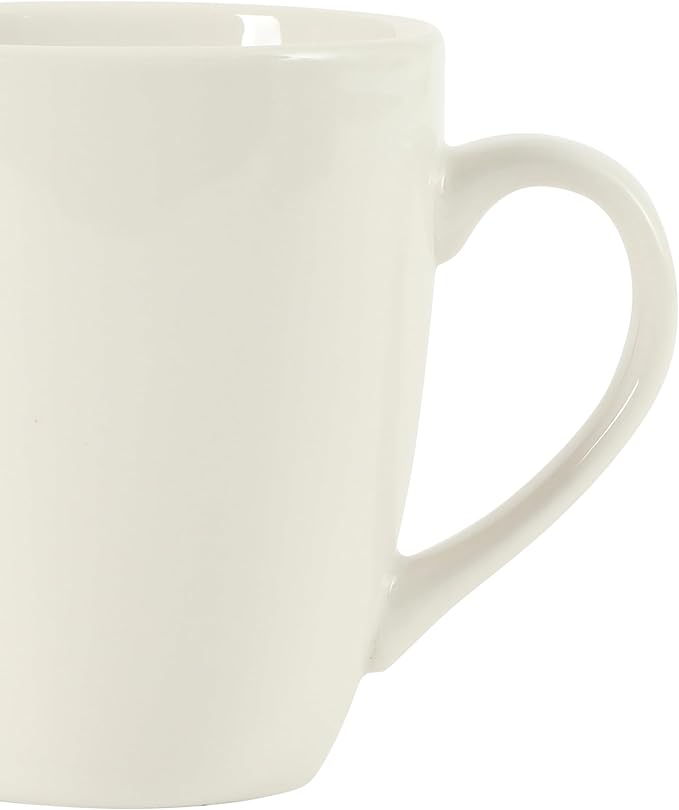 Gibson Home Great Essentials 12 Ounce Porcelain Coffee Mugs - Set of 12 - Cups for Latte, Hot Tea, Cappuccino, Mocha, Espresso, Cocoa