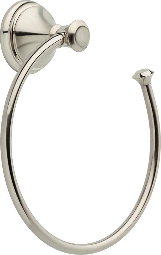 Delta Cassidy (1-Pack) Hand Towel Holder Brilliance Stainless Steel Towel Racks for Bathroom Wall Round Towel Ring Holder for Bath Towel Hanger for Kitchen, Bathroom Accessories 79746-SS