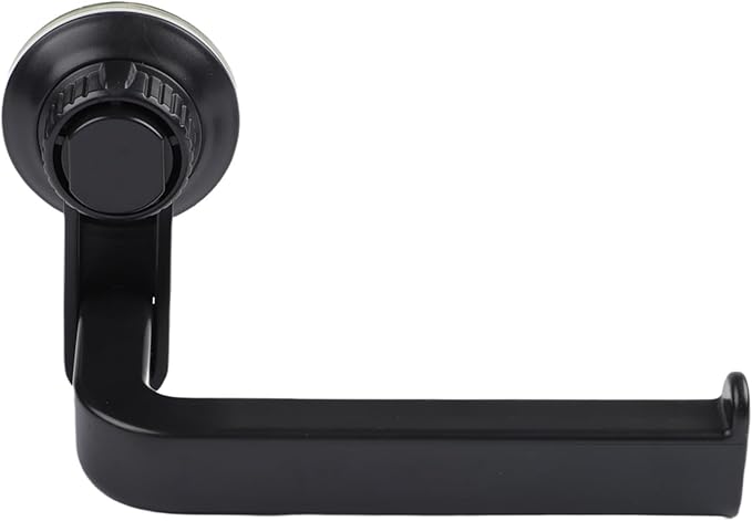 Punch-Free Paper Towel Holder, 10x14.5cm Wall-Mounted Toilet Roll Dispenser with Strong Suction Cup, ABS Material Bathroom Storage Organizer for Kitchen and Restroom(black)